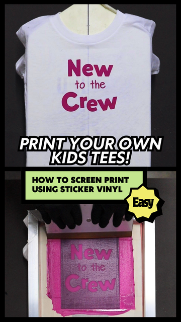 How to Screen Print on Kids Tees using Vinyl