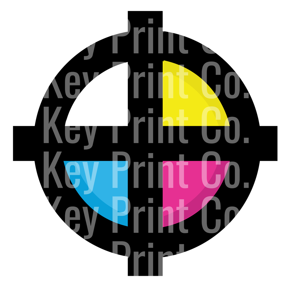 Colorful Pie Chart with CMYK Printing Color Segments